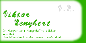 viktor menyhert business card